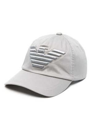 Emporio Armani logo-embroidered cotton baseball cap - Grey
