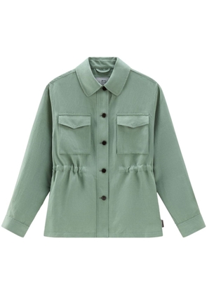 Woolrich elasticated-waistband buttoned shirt - Green
