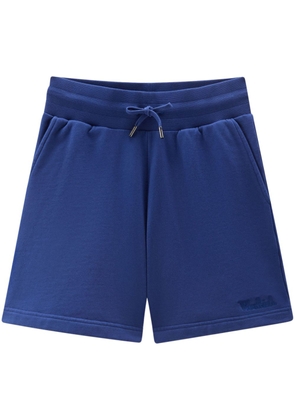 Woolrich cotton fleece track shorts - Blue