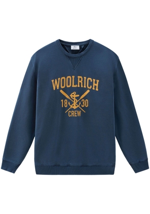 Woolrich logo-print cotton sweatshirt - Blue