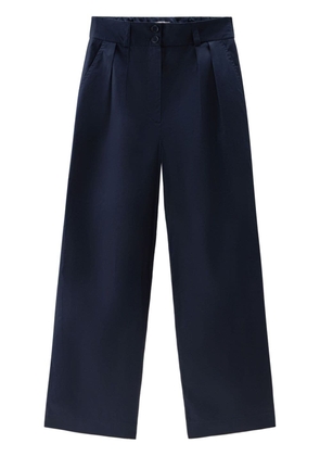 Woolrich wide-leg cotton trousers - Blue