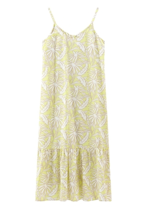 Woolrich palm tree-print slip dress - Yellow