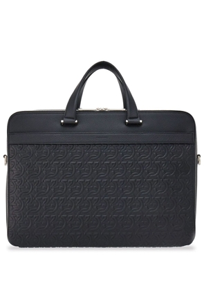 Ferragamo Gancini leather briefcase - Black