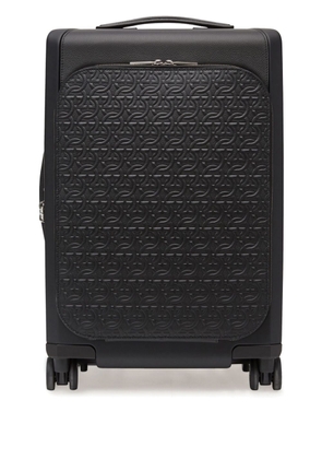 Ferragamo Gancini-print leather luggage - Black