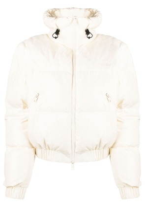 MSGM ripstop cropped down jacket - White