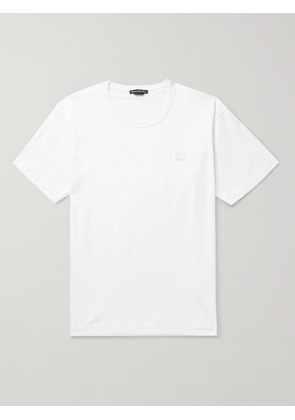 Acne Studios - Nash Logo-Appliquéd Cotton-Jersey T-Shirt - Men - White - XS