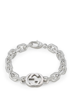 Gucci Sterling Silver Interlocking G Bracelet