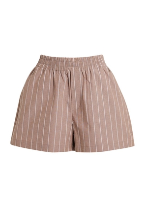 Good American Striped The Weekend Shorts