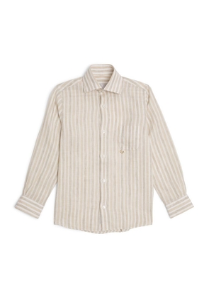 Stefano Ricci Kids Linen Striped Shirt (4-16 Years)
