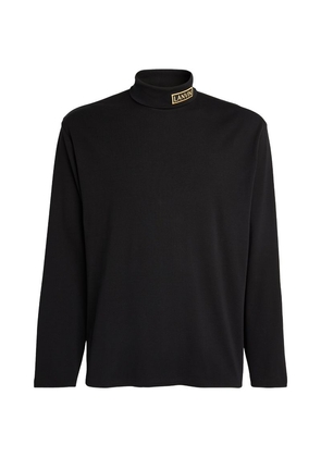 Lanvin X Future Logo-Embroidered Rollneck Top