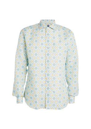 Fedeli Linen-Cotton Patterned Nick Shirt