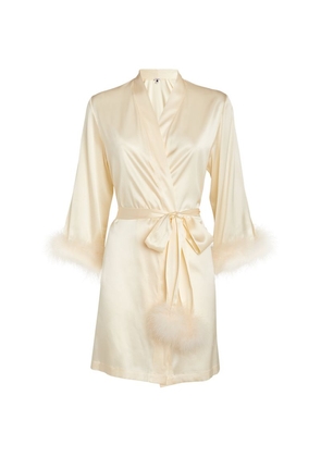 Gilda & Pearl Silk Celeste Short Robe