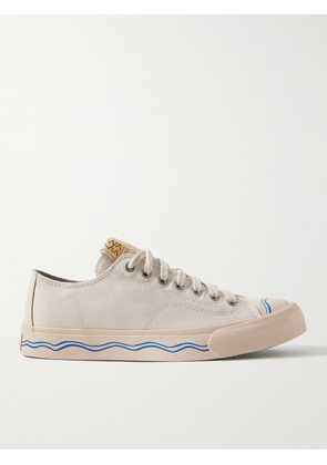 Visvim - Seeger Leather-Trimmed Canvas Sneakers - Men - White - US 8