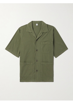 Aspesi - Camp-Collar Cotton-Poplin Shirt - Men - Green - XS