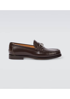 Gucci Horsebit GG debossed leather loafers