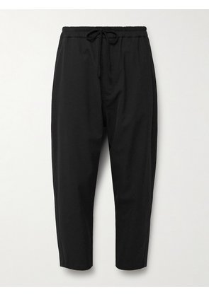 Nili Lotan - Walker Tapered Cropped Virgin Wool Drawstring Trousers - Men - Black - S