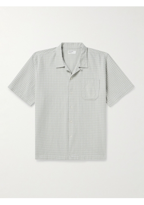 Universal Works - Road Convertible-Collar Waffle-Knit Cotton Shirt - Men - Gray - XS
