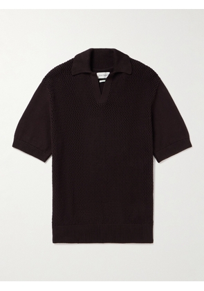 Oliver Spencer - Penhale Slim-Fit Organic Cotton Polo Shirt - Men - Brown - S