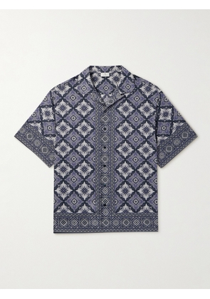 Etro - Camp-Collar Printed Cotton Shirt - Men - Blue - S