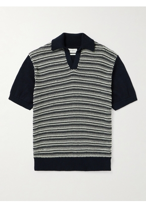 Oliver Spencer - Penhale Organic Cotton-Jacquard Polo Shirt - Men - Blue - S