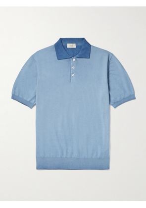 Altea - Cotton Polo Shirt - Men - Blue - S