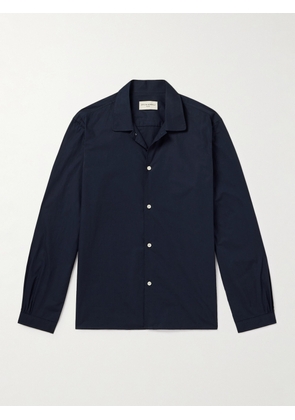 Officine Générale - Eloan Garment-Dyed Organic Cotton-Poplin Shirt - Men - Blue - XS