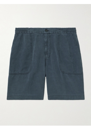 Altea - Straight-Leg Lyocell and Linen-Blend Twill Bermuda Shorts - Men - Blue - S