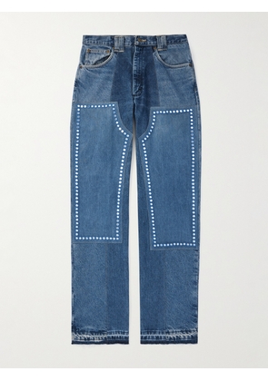Kartik Research - Straight-Leg Patchwork Embellished Upcycled Jeans - Men - Blue - UK/US 30
