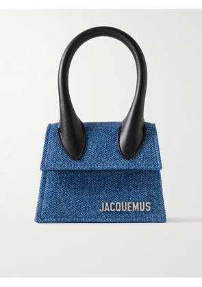 Jacquemus - Le Chiquito Logo-Embellished Leather-Trimmed Denim Bag - Men - Blue