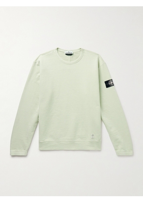 Stone Island - Logo-Appliquéd Cotton-Jersey Sweatshirt - Men - Green - S