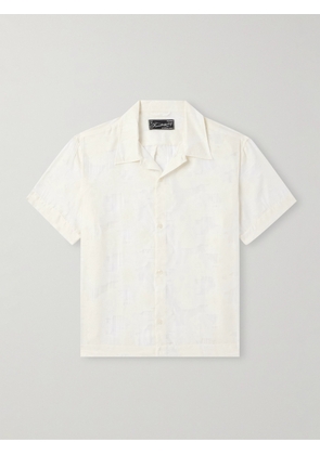 mfpen - Holiday Camp-Collar Floral-Jacquard Cotton-Blend Shirt - Men - White - S