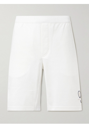 Brunello Cucinelli - Logo-Embroidered Mesh-Trimmed Cotton-Jersey Shorts - Men - White - XS