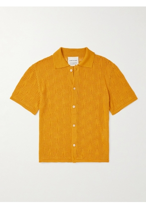 A Kind Of Guise - Kadri Open-Knit Linen and TENCEL™ Lyocell-Blend Shirt - Men - Yellow - S