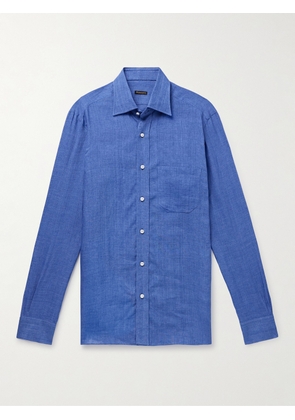 Rubinacci - Linen Shirt - Men - Blue - S