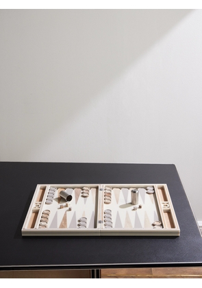 Brunello Cucinelli - Krion®, Walnut and Satin-Finished Steel Backgammon Set - Men - Neutrals