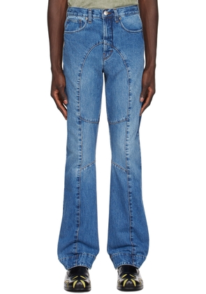 Edward Cuming Blue Paneled Jeans