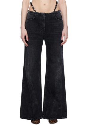 Givenchy Black Voyou Belt Jeans