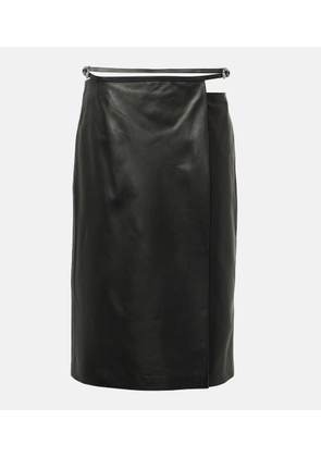 Givenchy Voyou leather wrap skirt