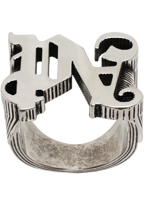 Palm Angels Silver 'PA' Monogram Ring