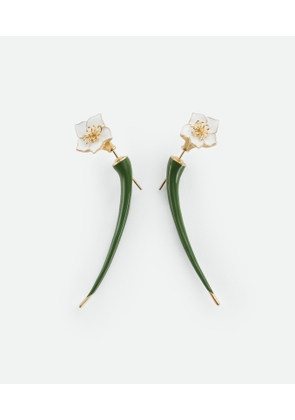 Bottega Veneta Flower Earrings - Green - Woman -