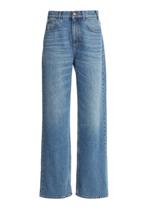 Chloé - Flared Boyfriend Jeans - Medium Wash - 28 - Moda Operandi