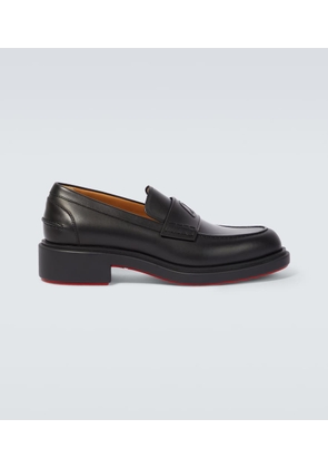 Christian Louboutin Monogram leather loafers