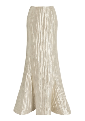 Rosie Assoulin - Lily Silk-Blend Maxi Skirt - Metallic - US 4 - Moda Operandi