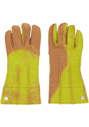 ISSEY MIYAKE Green & Brown Grow Gloves