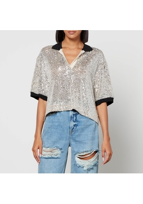 In the Mood for Love Williams Sequined Mesh Cropped Top - XS