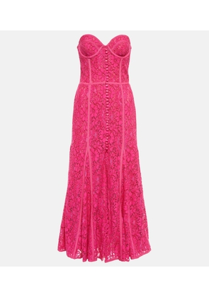 Costarellos Elodie lace bustier maxi dress