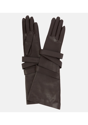 Saint Laurent Aviator leather gloves