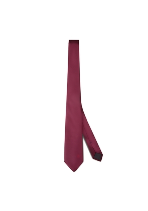 Mulberry Men's Solid Colour & Embroidered Tree Tie - Black Cherry