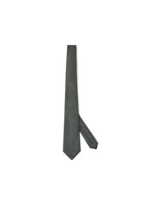 Mulberry Men's Solid Colour & Embroidered Tree Tie - Mulberry Green