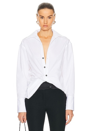 Ferragamo Twist Shirt in White - White. Size 40 (also in 36, 42).